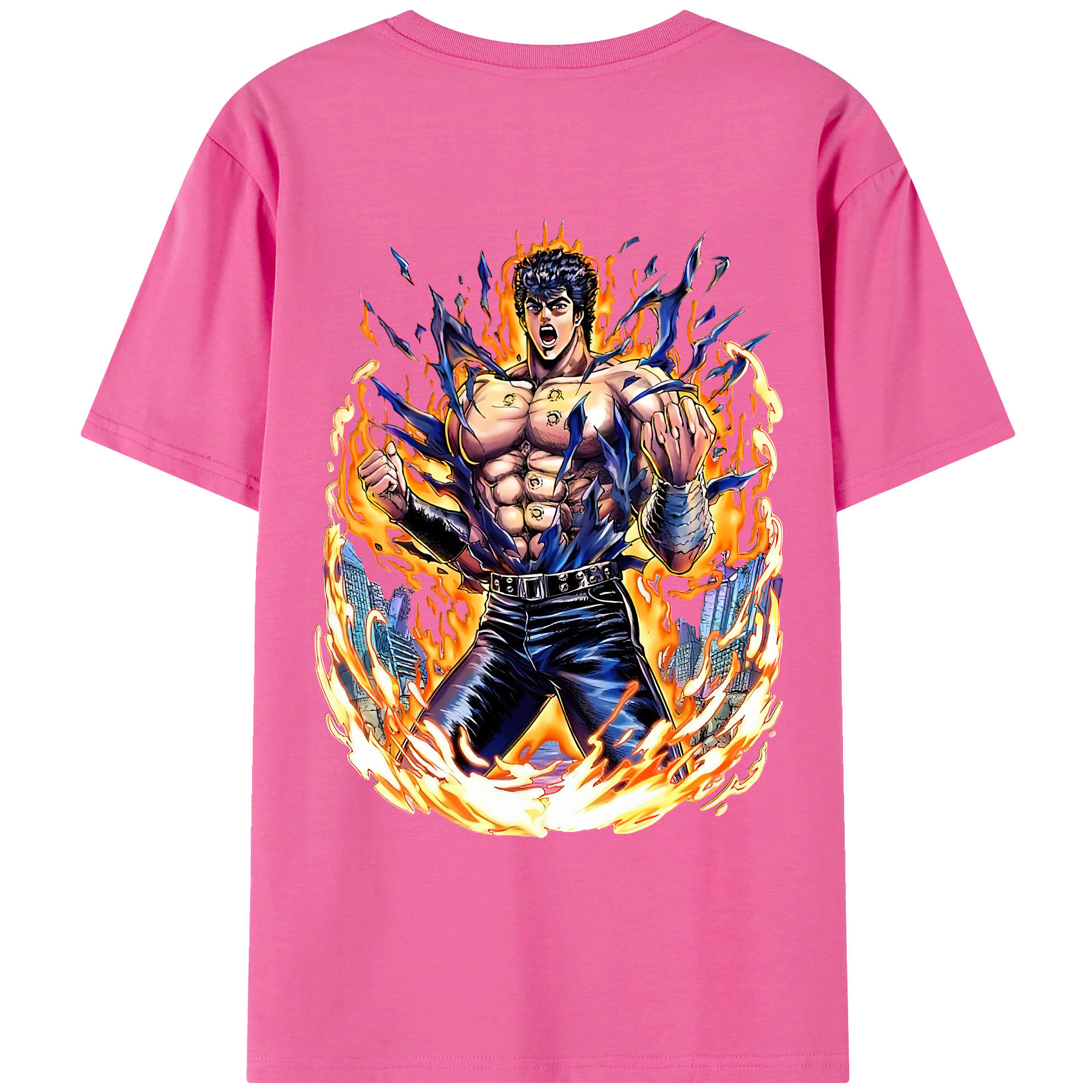 （画像用） 北斗の拳 Fist of the North Star レディース半袖Tシャツ(バックプリント)